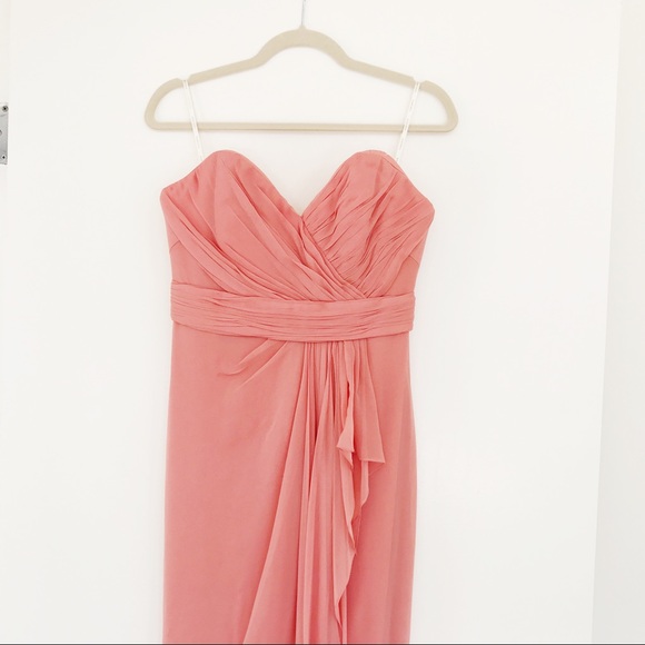 Notte by Marchesa Strapless Silk Chiffon Gown - Picture 3 of 5